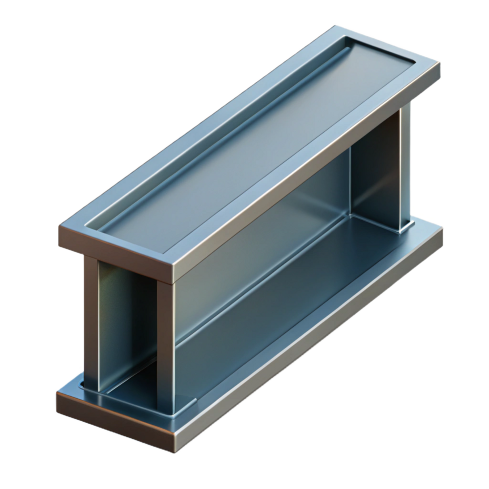 vibrant traditional Steel beam, I-beam profile, structural element, genuine png