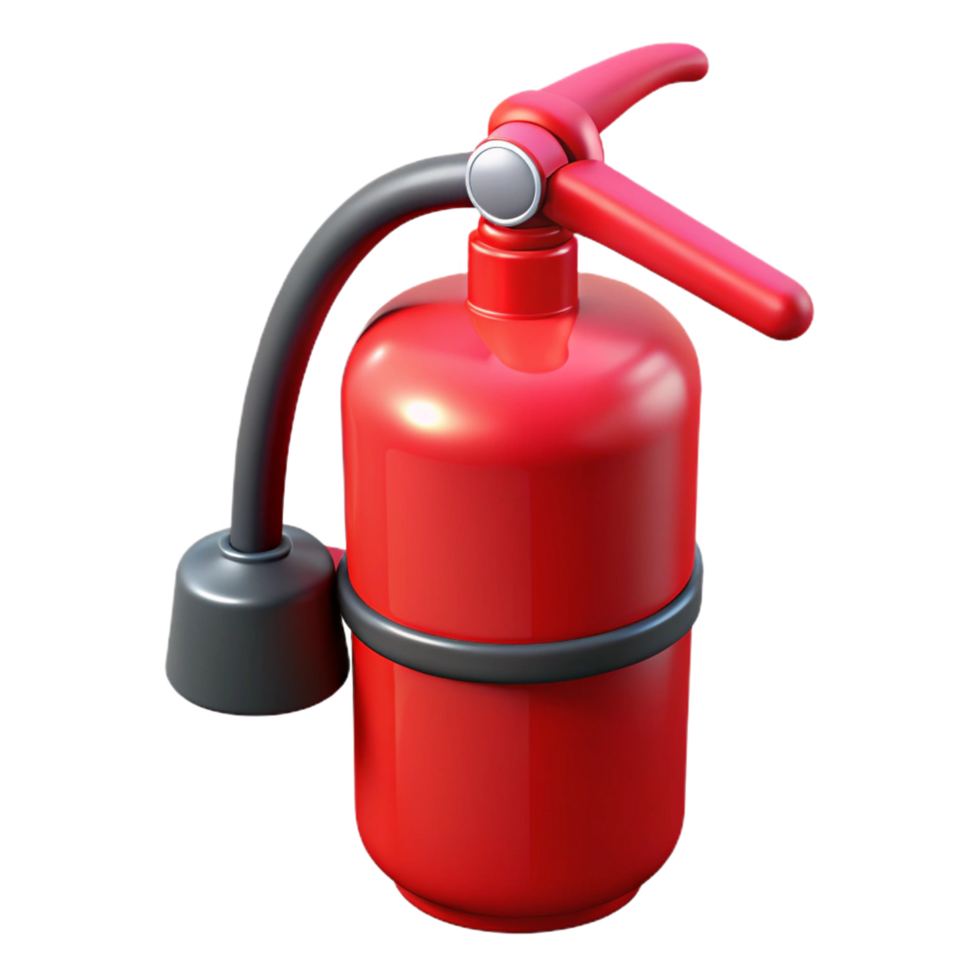 vibrant creative Fire extinguisher, red cylinder, fire safety, original png