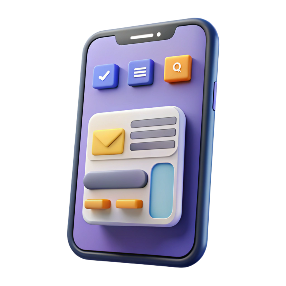 dramatic modern Smartphone mockup displaying website homepage detailed png