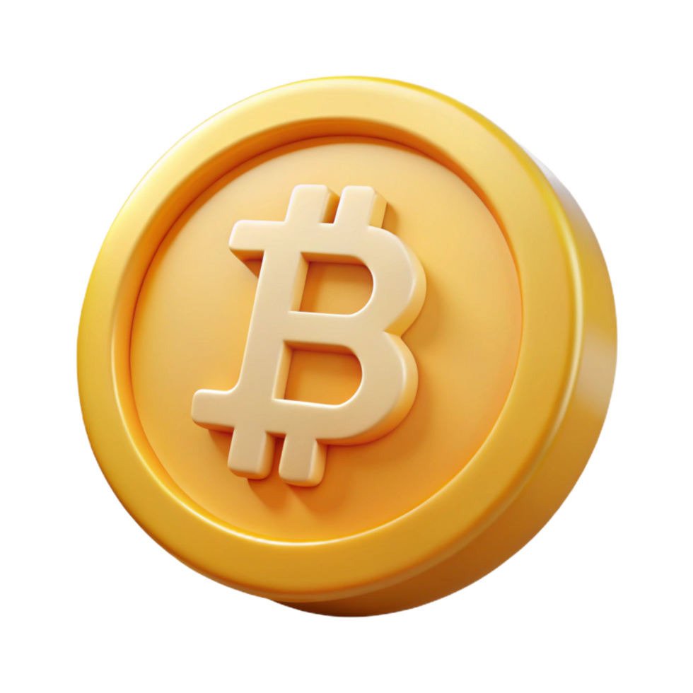 stunning traditional Bitcoin cryptocurrency physical coin high resolution png