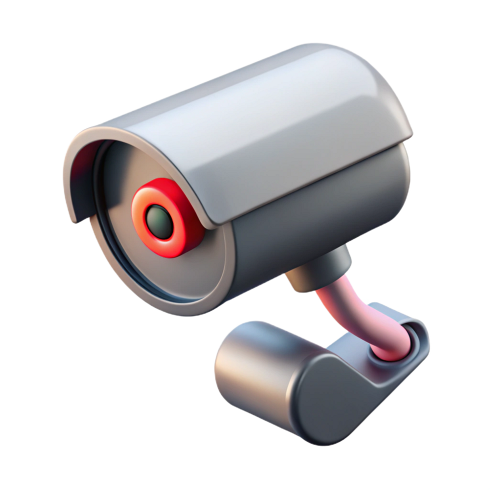 elegant traditional Security camera with blinking red light professional png