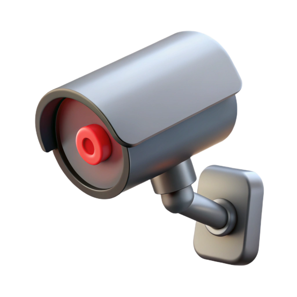 vibrant classic Security camera with blinking red light high quality png