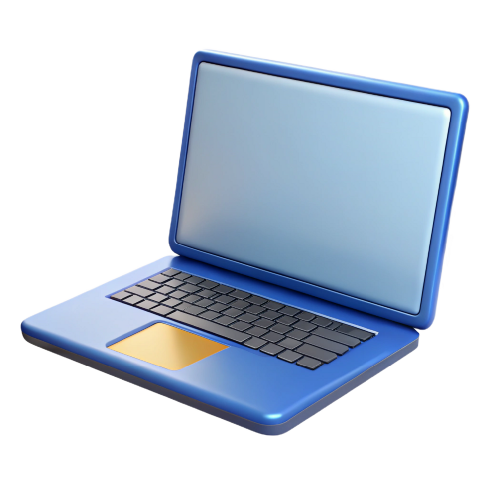 vibrant creative Laptop computer with blank screen professional png