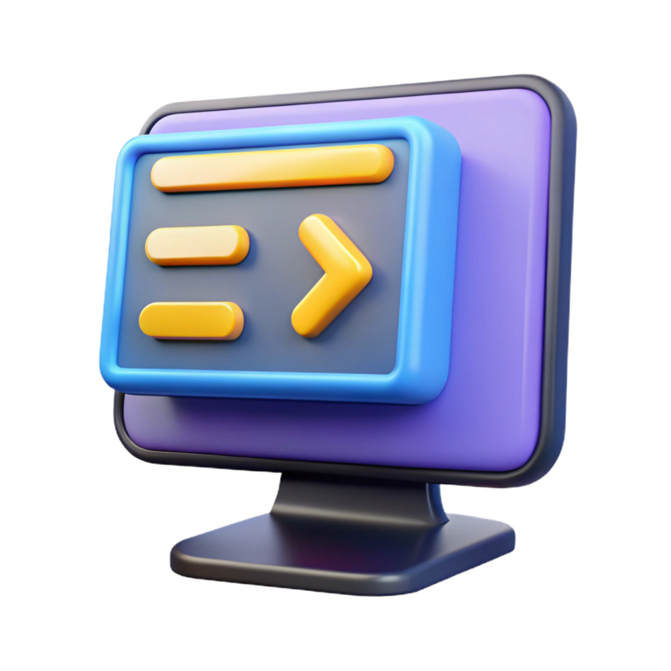 wonderful traditional Desktop computer monitor displaying code high resolution png