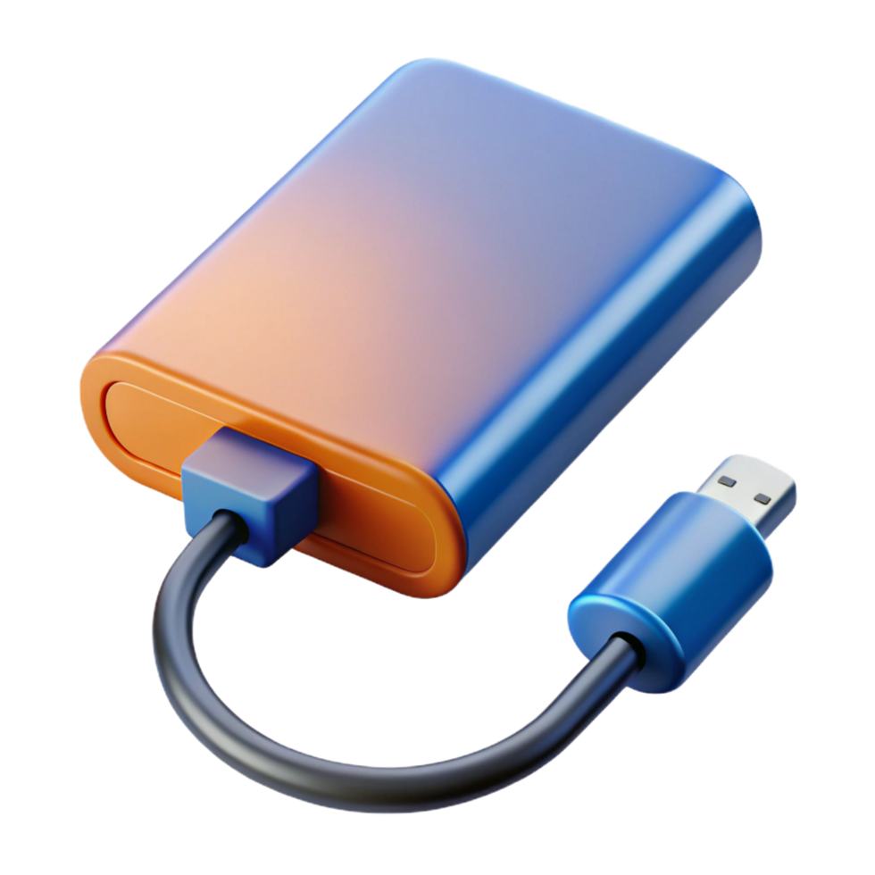 wonderful classic External hard drive with USB cable high resolution png