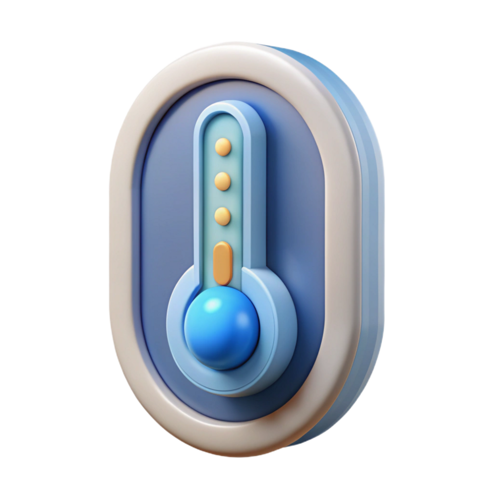 magnificent creative Smart thermostat displaying temperature genuine png