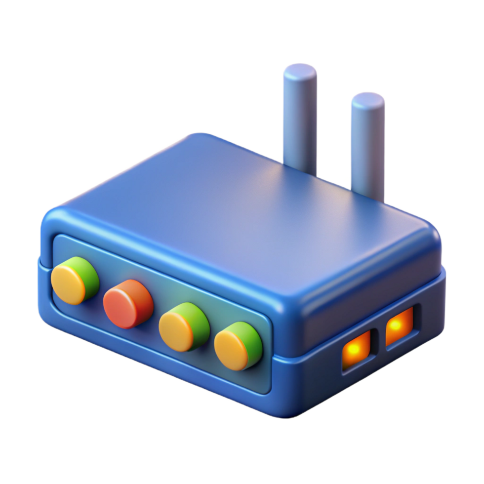 wonderful abstract Network switch with blinking lights high quality png