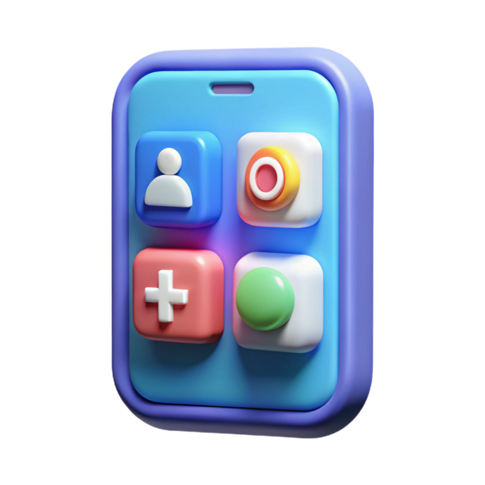vibrant modern Smartphone app icon for social media high resolution png