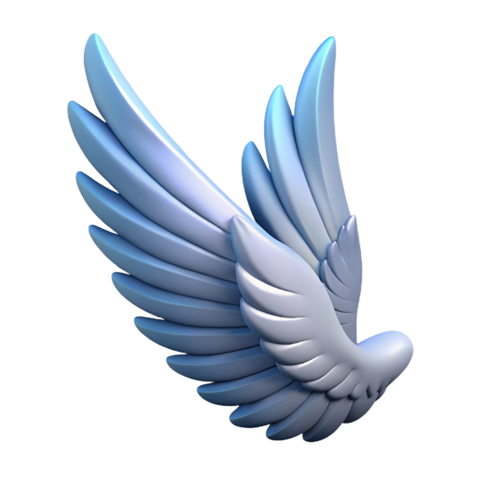 beautiful abstract Pegasus' wing, feathered, powerful, authentic png