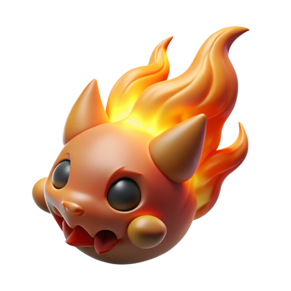 beautiful minimalist Chimera's fire breath, flames, scorching, high resolution png