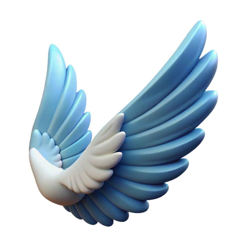 beautiful traditional Pegasus' wing, feathered, powerful, high quality png