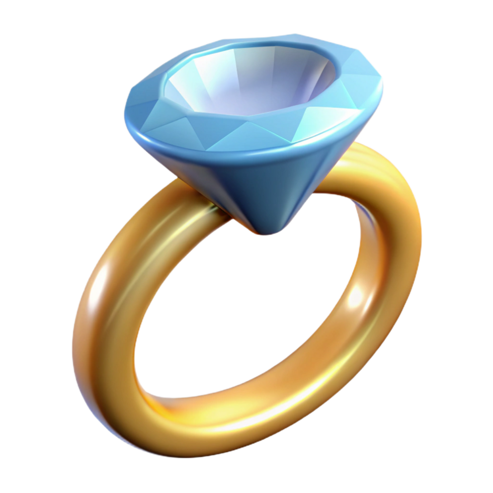 dramatic classic A diamond ring with a brilliant-cut solitaire, high quality png