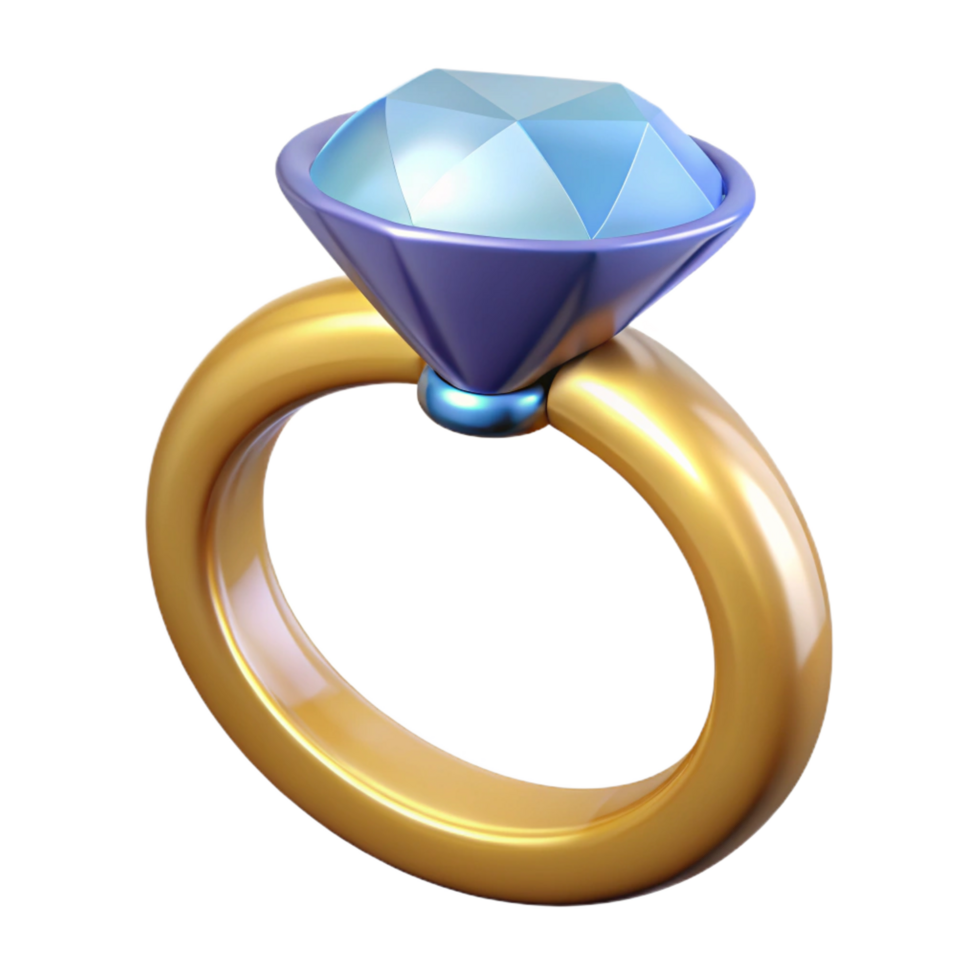 dramatic minimalist A diamond ring with a brilliant-cut solitaire, professional png