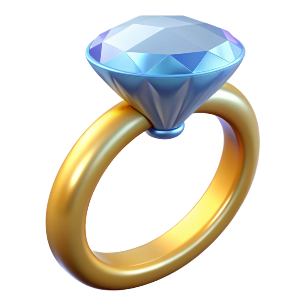 extraordinary modern A diamond ring with a brilliant-cut solitaire, 4K png
