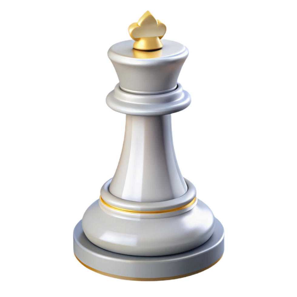 wonderful abstract A chess piece, the white king, high resolution png