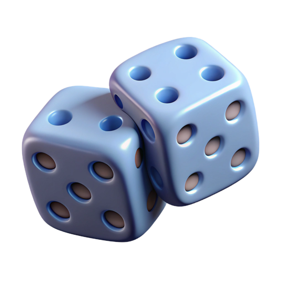 elegant abstract A pair of dice showing snake eyes, high quality png