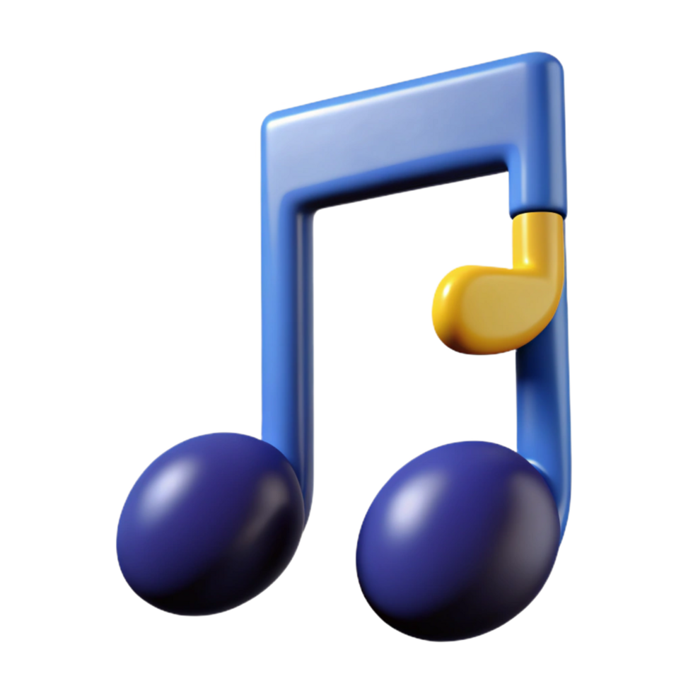 vibrant modern A music note, a quarter note, original png