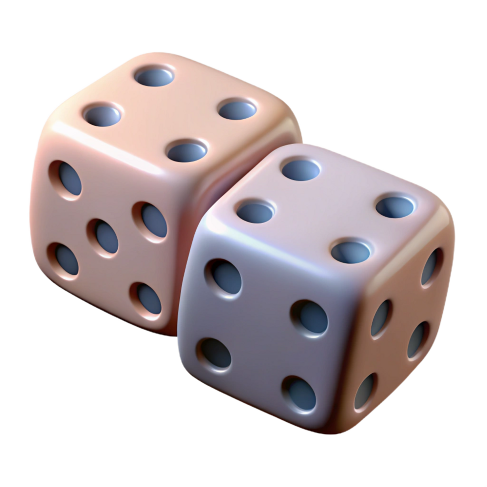 dramatic abstract A pair of dice showing snake eyes, high quality png