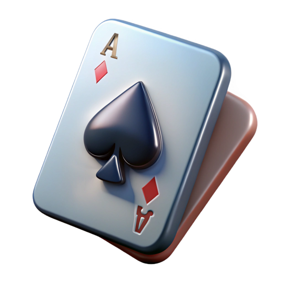 magnificent rustic A single playing card, the ace of spades, professional png