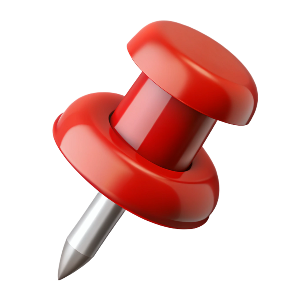 extraordinary artistic A pushpin, red with a steel point, professional png