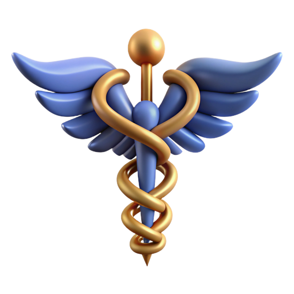 magnificent rustic A caduceus symbol, medical emblem, exclusive png