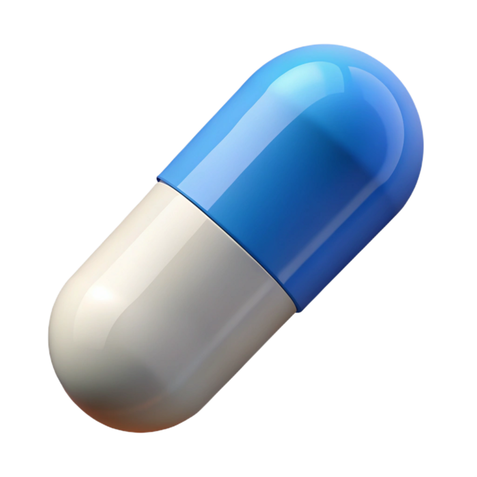 beautiful minimalist A pill capsule, generic medication, high resolution png