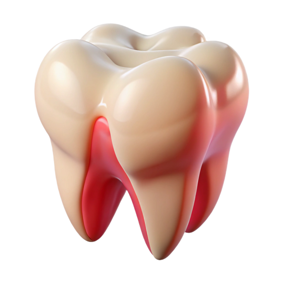 serene modern A tooth, human molar, detailed anatomy, authentic png