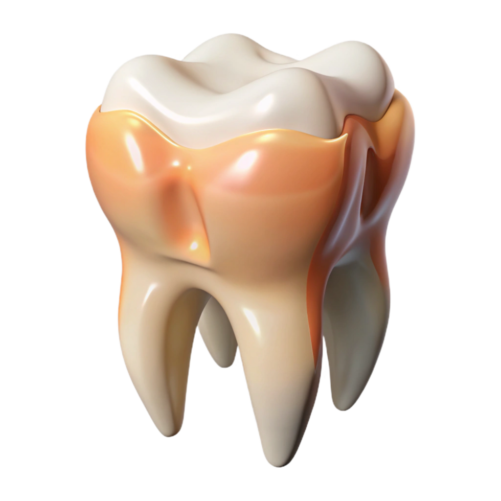 stunning rustic A tooth, human molar, detailed anatomy, original png