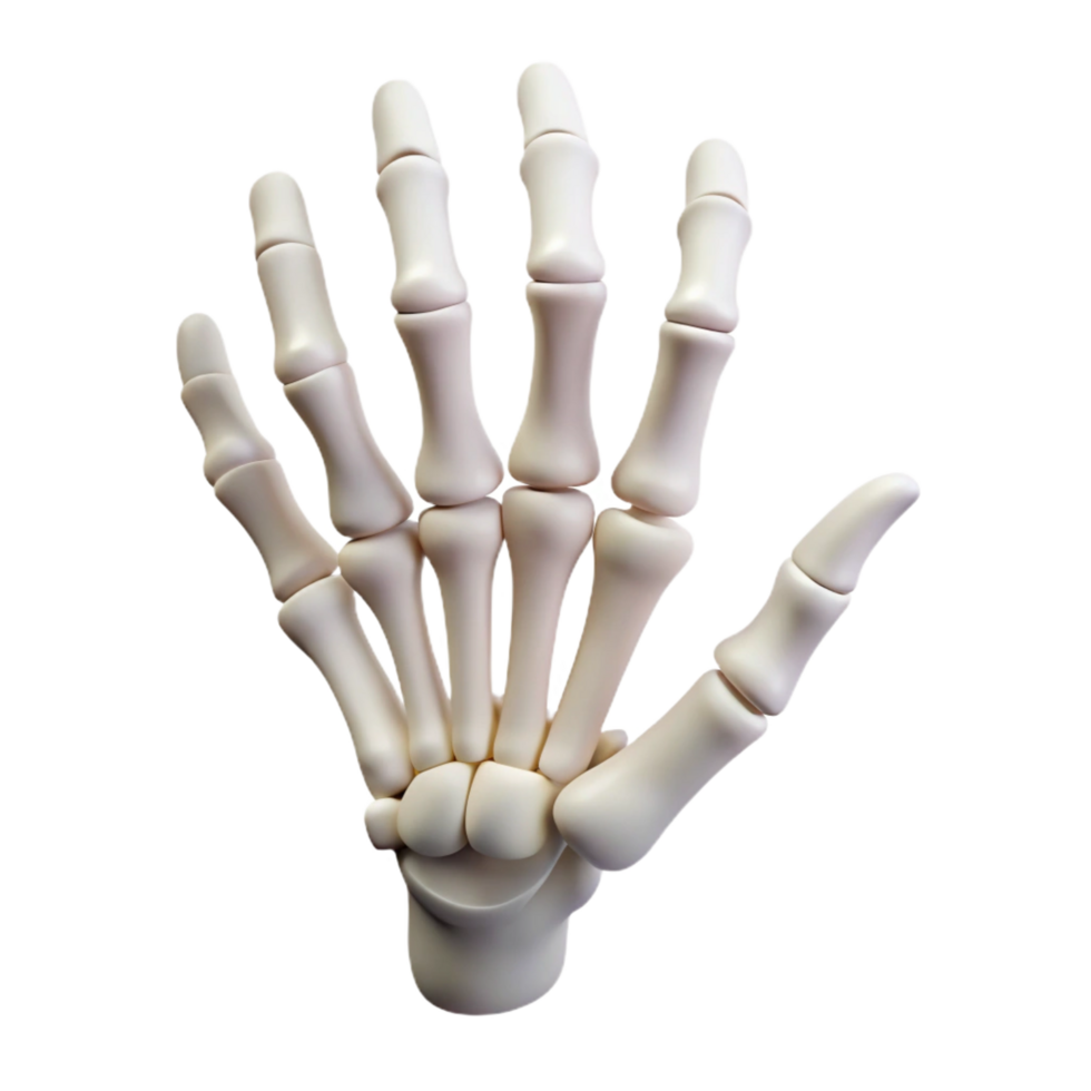 impressive abstract A skeleton hand, reaching out, detailed png