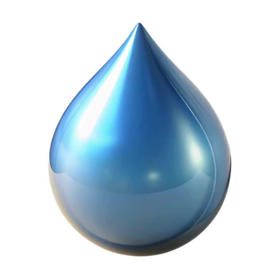 magnificent modern A water droplet, perfectly spherical, high quality png