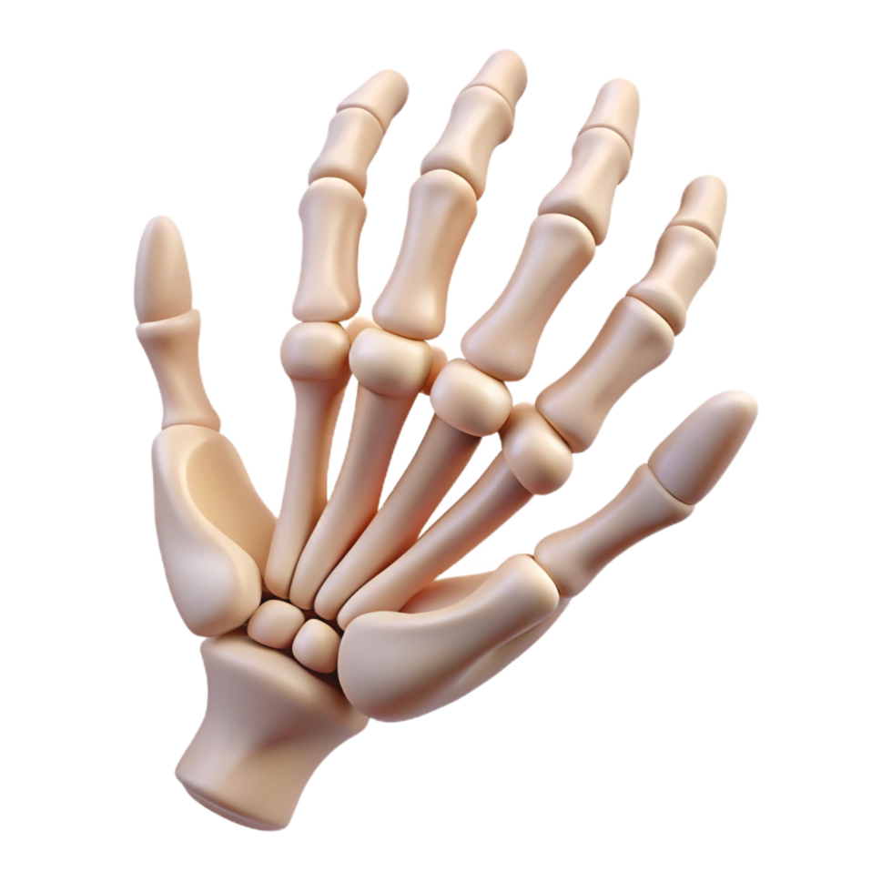 beautiful minimalist A skeleton hand, reaching out, detailed png