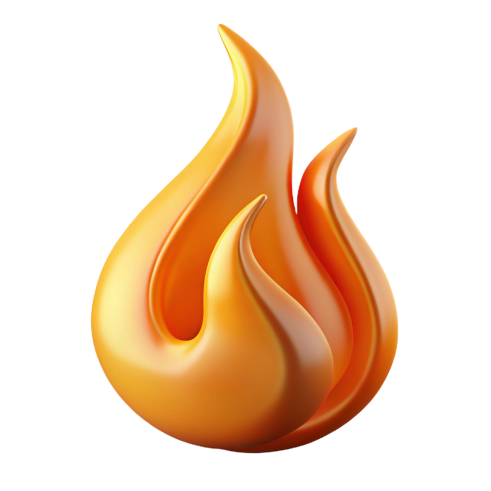 extraordinary modern A flame, stylized and abstract, genuine png