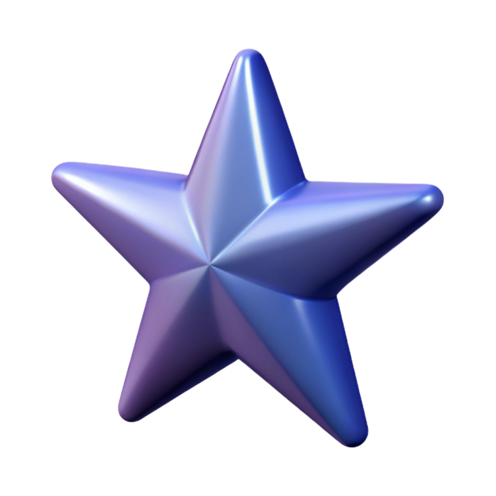 stunning creative A star, five-pointed, classic shape, authentic png