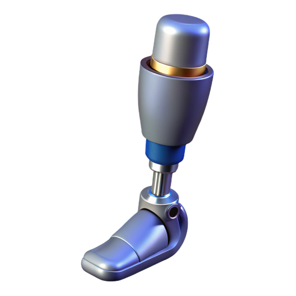 dramatic abstract Advanced prosthetic leg with hydraulics genuine png