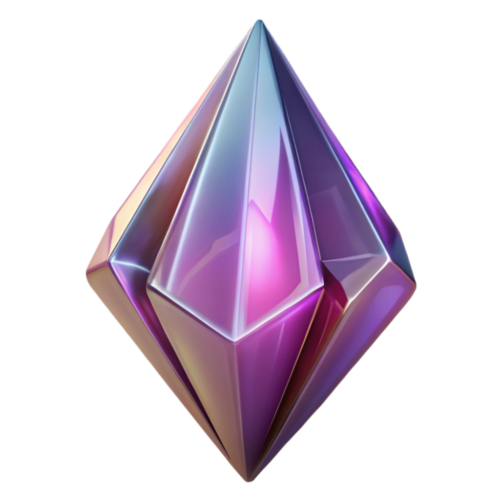 vibrant creative Alien crystal shard with sharp edges 4K png
