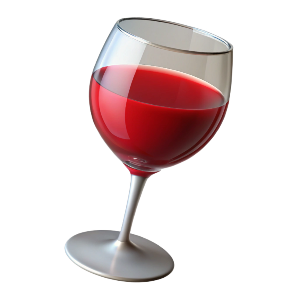 magnificent creative A glass of red wine, partially full 4K png
