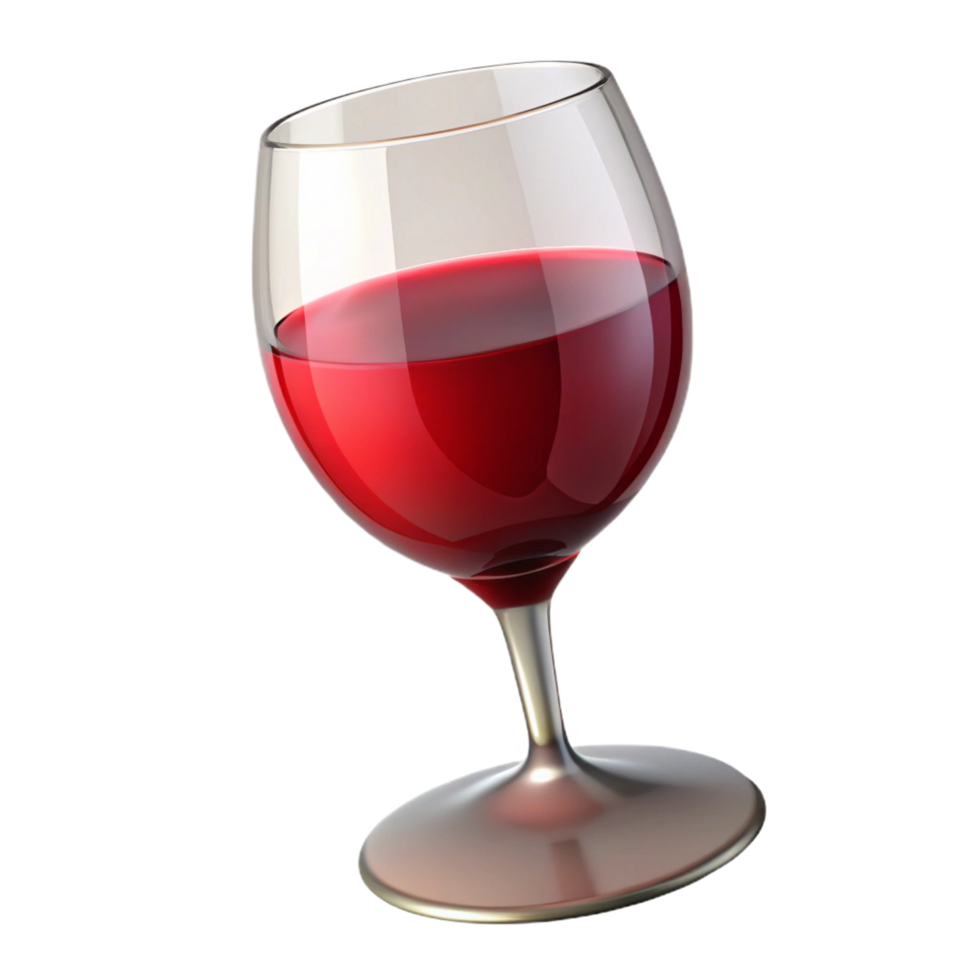wonderful vintage A glass of red wine, partially full high quality png