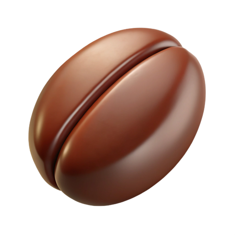 serene traditional A single coffee bean, highly detailed, macro photography high resolution png