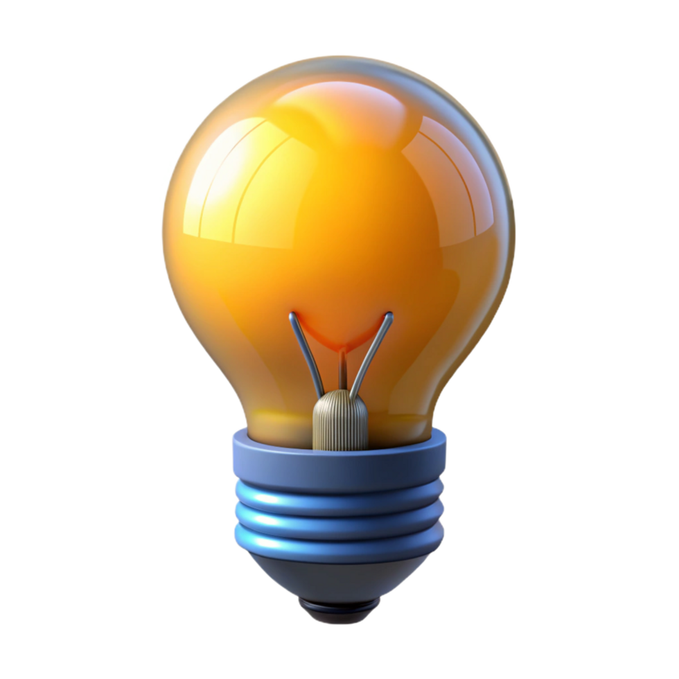 stunning rustic A lightbulb with a filament glowing brightly 4K png