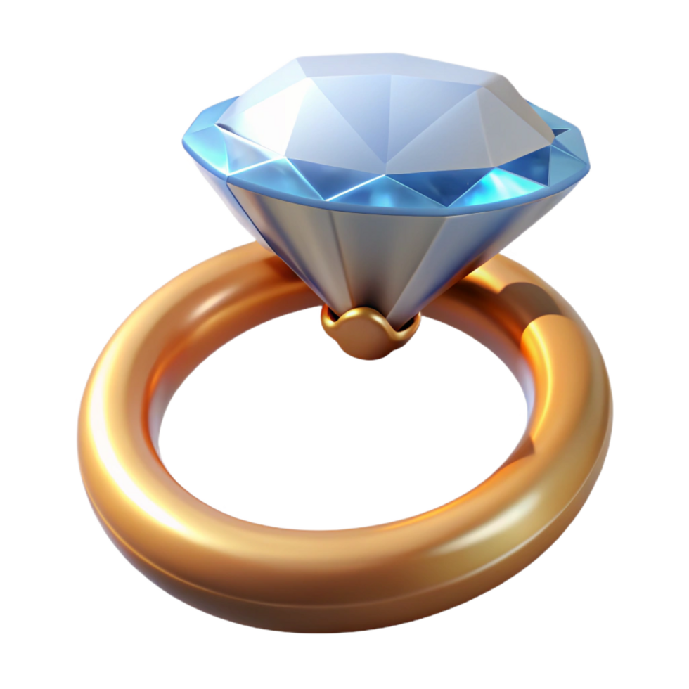 extraordinary modern A diamond ring with a large, sparkling diamond detailed png