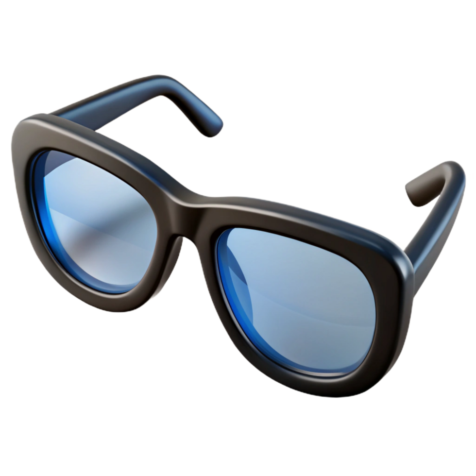 wonderful contemporary A pair of eyeglasses with black frames detailed png