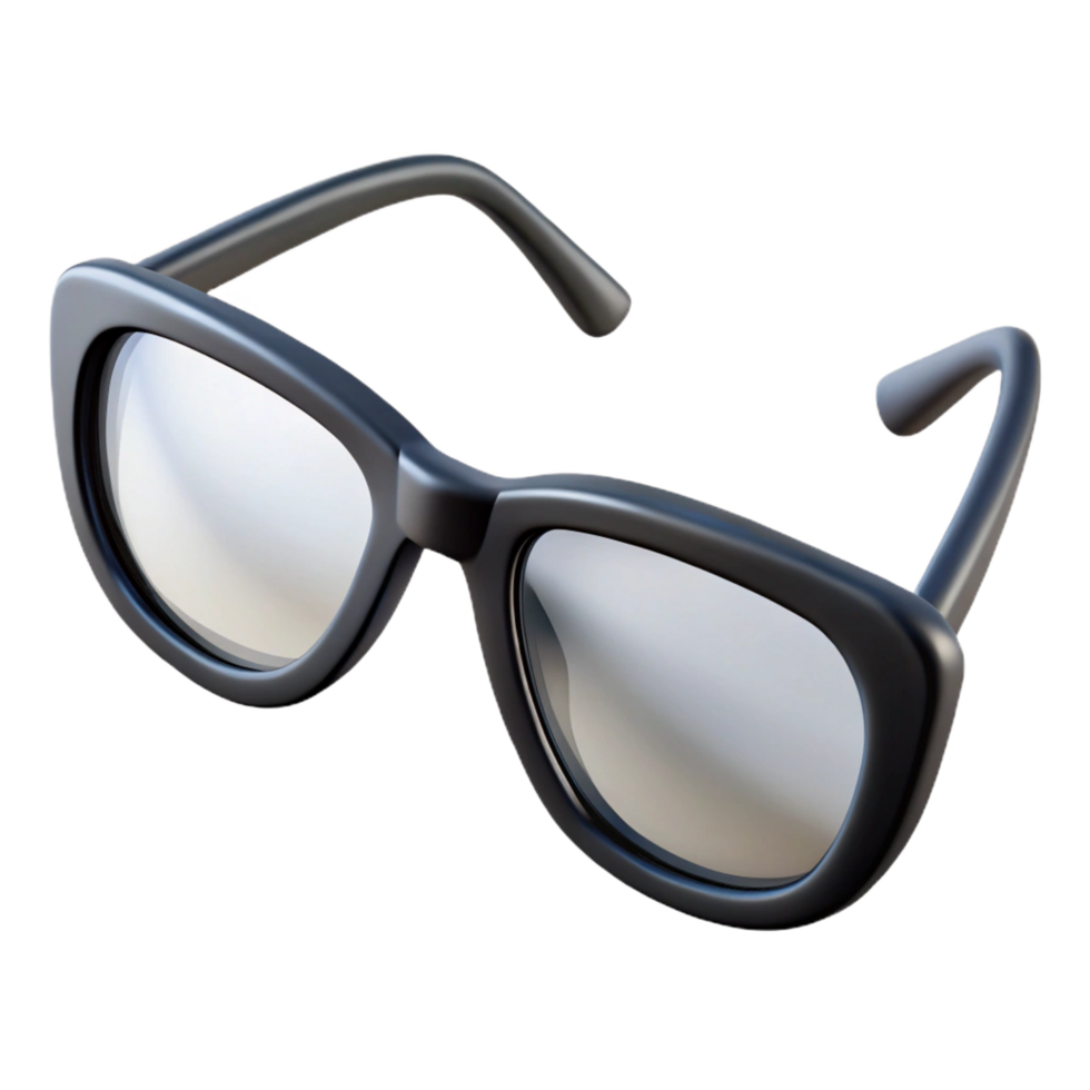 vibrant rustic A pair of eyeglasses with black frames 4K png