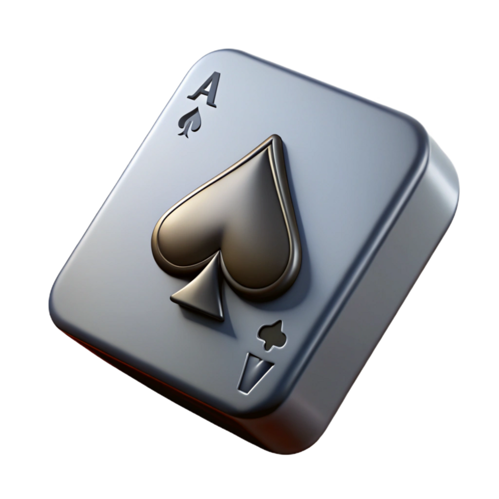 vibrant classic A single playing card, the ace of spades premium png