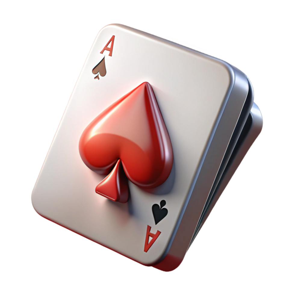 serene vintage A single playing card, the ace of spades high quality png