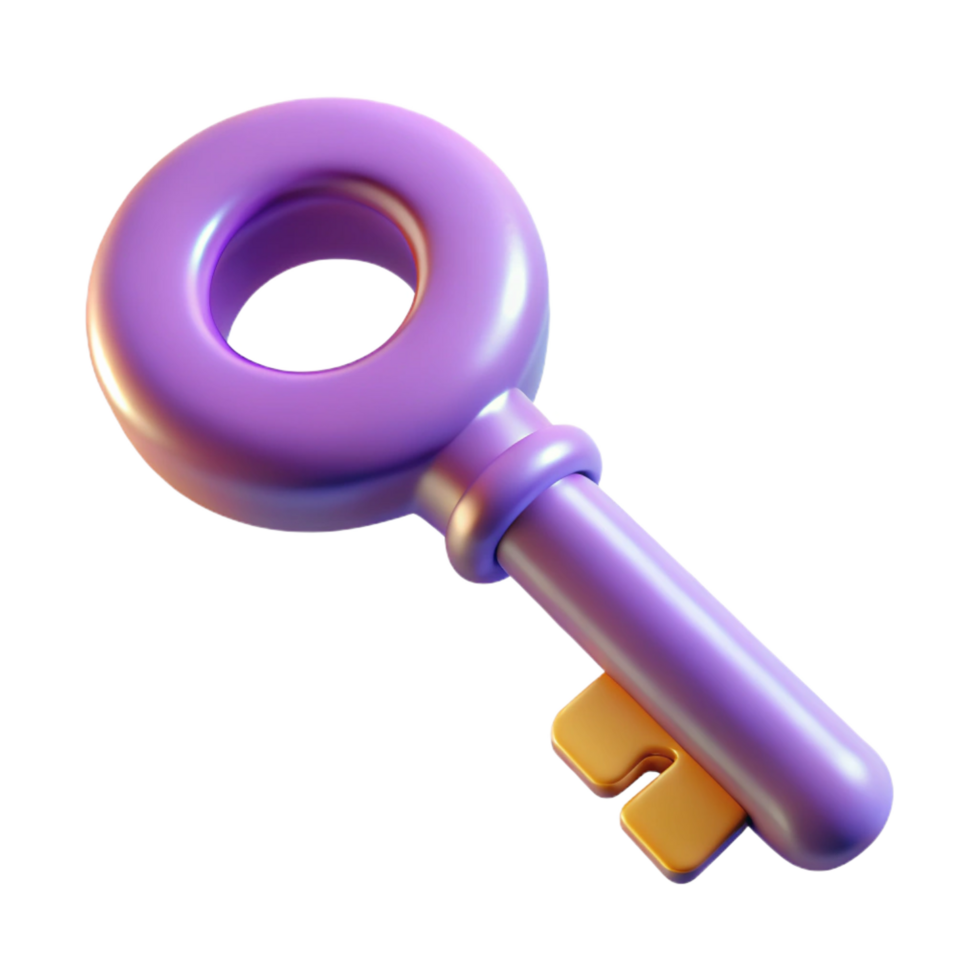 extraordinary traditional A key with a unique design 4K png