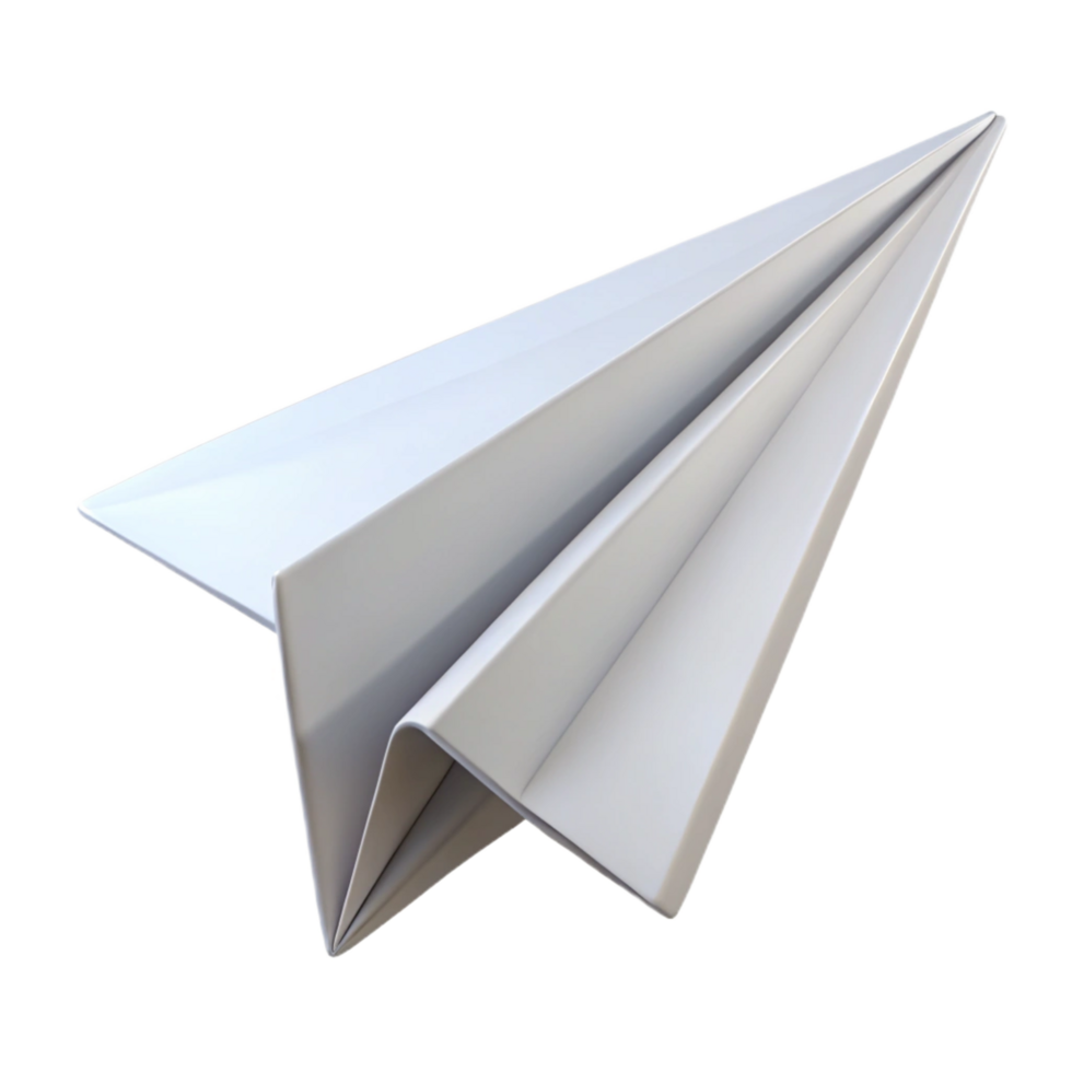 impressive artistic A paper airplane, folded from white paper detailed png