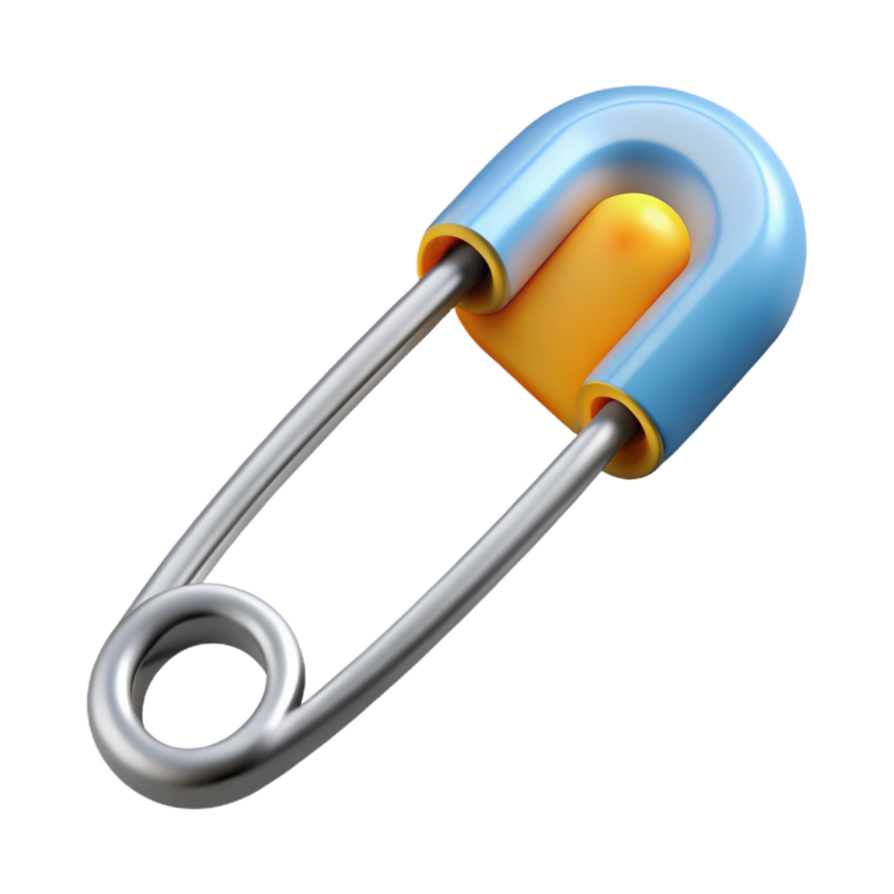 elegant classic A safety pin, closed genuine png