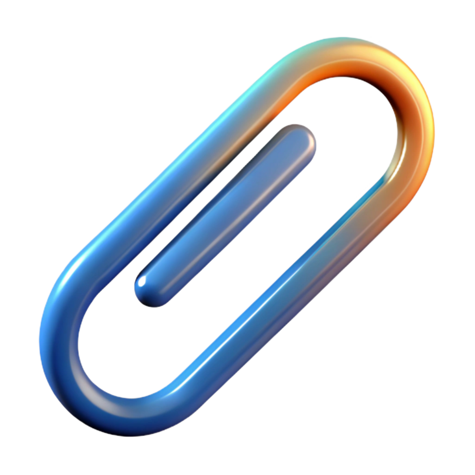 elegant abstract A paperclip, standard shape professional png