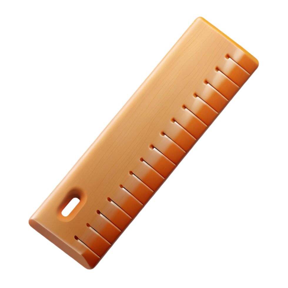magnificent abstract A ruler, wooden with markings detailed png