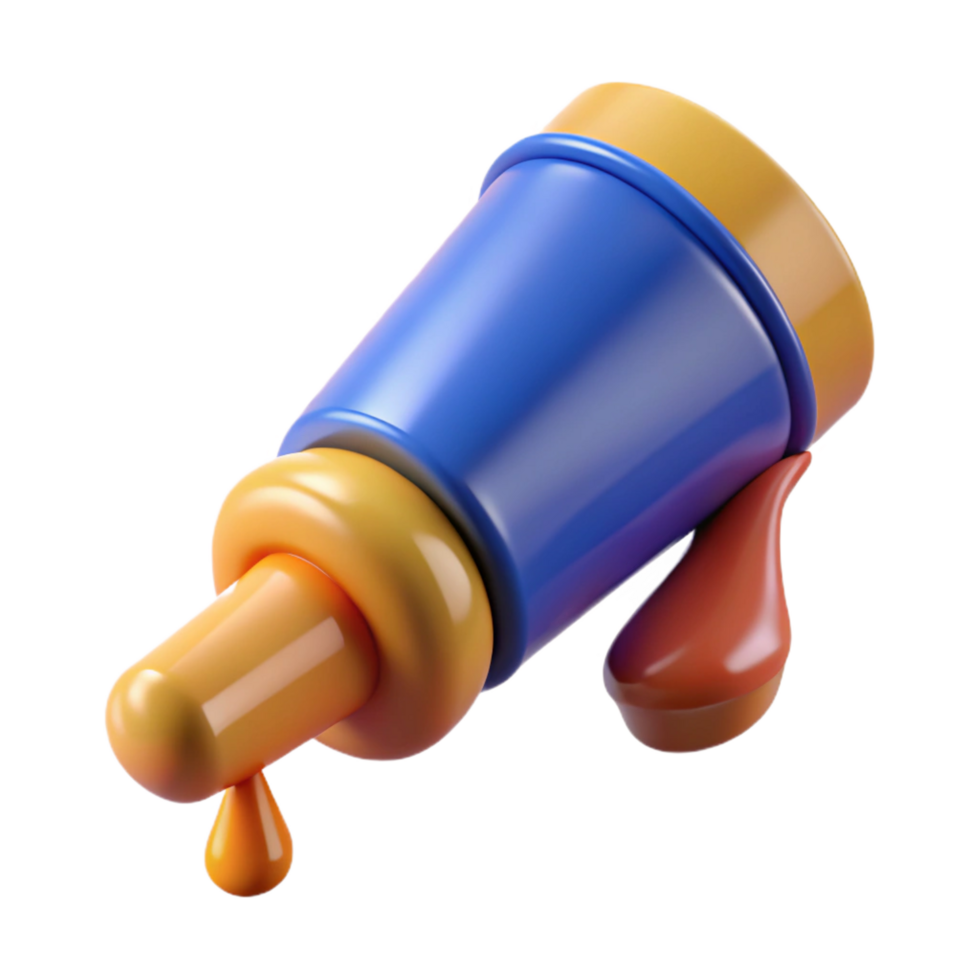 extraordinary creative A tube of paint, squeezed out 4K png